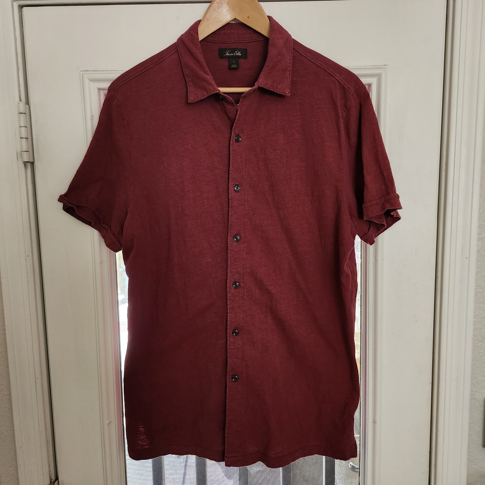 Tasso Elba Men's Red Casual L Large Shirt